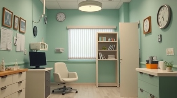 intuitive telehealth tools, seamless, improving patient outcomes, photorealistic, classic doctor's office setting, highly detailed, real-time device interaction, 4K texture, subtle green and cream scheme, overhead warm lighting, shot with an 85mm lens.